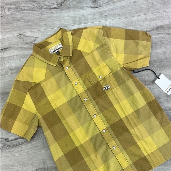 BILLABONG- 4 DOORS Men’s button up short sleeve collared shirt - Picture 2 of 11